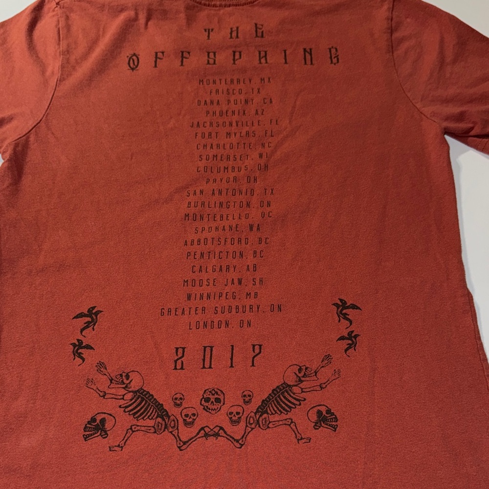 The Offspring 2017 Tour Rust T-Shirt size Small‎ - Picture 5 of 5
